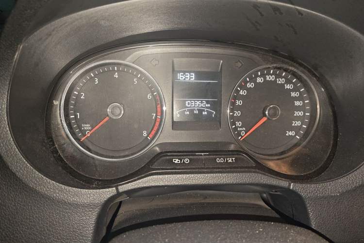 Used Volkswagen Polo 2016 1.6L Automatic Comfort Model Odometer Close Up