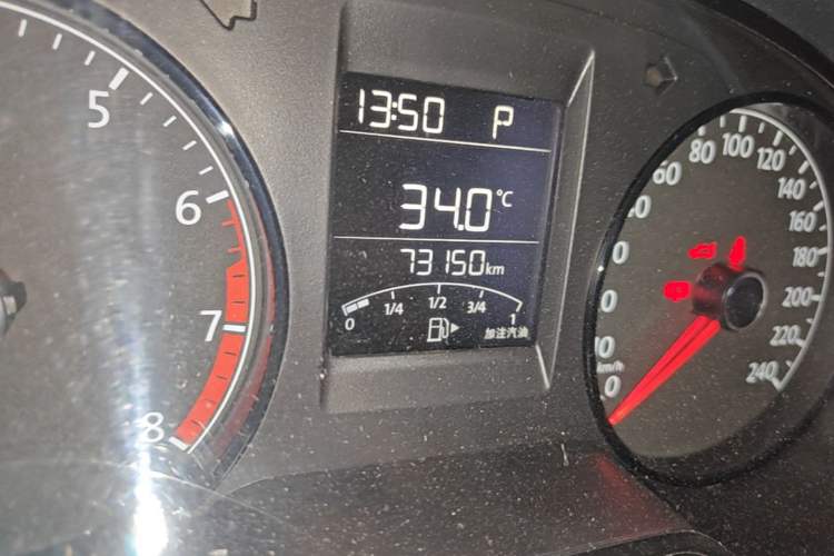 Used Volkswagen Polo 2016 1.4L Automatic Trendy Model Odometer Close Up