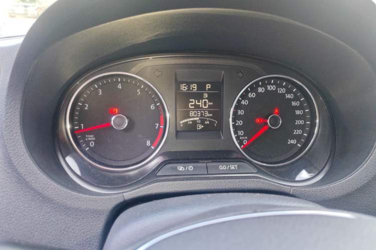 Used Volkswagen Polo 2016 1.6L Automatic Comfort Model Odometer Close Up