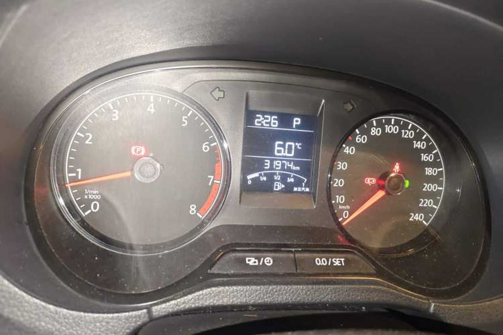 Used Volkswagen Polo 2016 1.4L Automatic Trendy Model Odometer Close Up