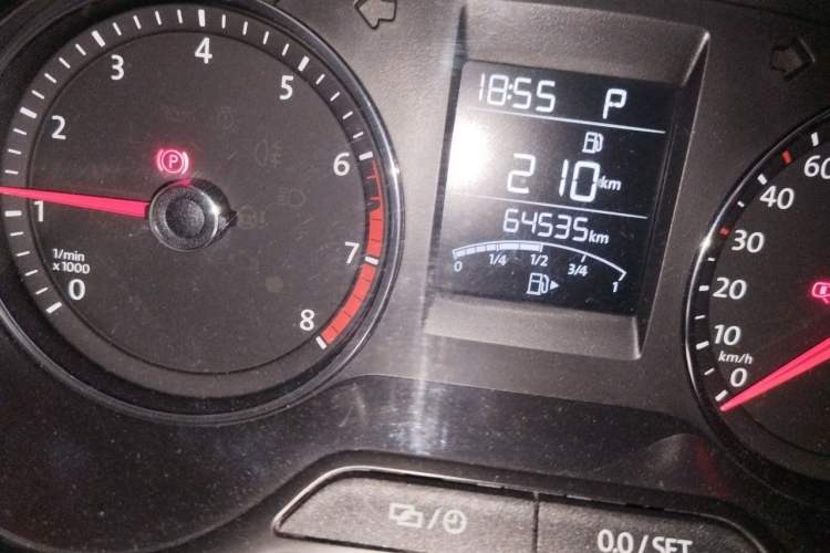 Used Volkswagen Polo 2016 1.6L Automatic Comfort Model Odometer Close Up