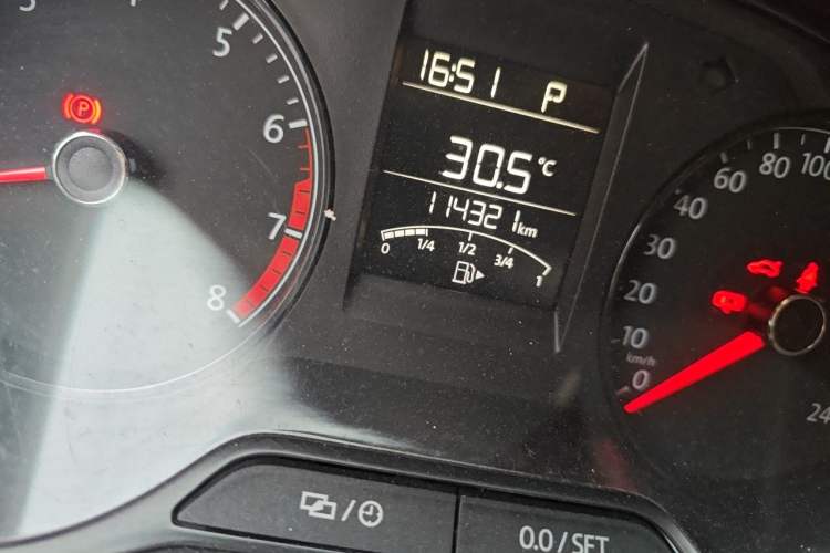 Used Volkswagen Polo 2016 1.4L Automatic Trendy Model Odometer Close Up