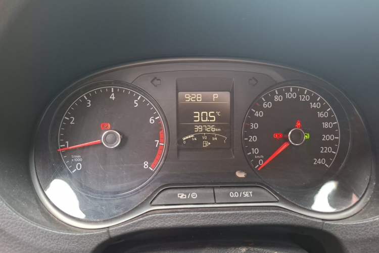 Used Volkswagen Polo 2016 1.4L Automatic Trendy Model Odometer Close Up