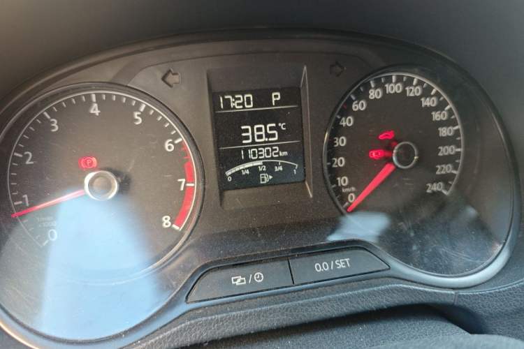 Used Volkswagen Polo 2016 1.4L Automatic Trendy Model Odometer Close Up