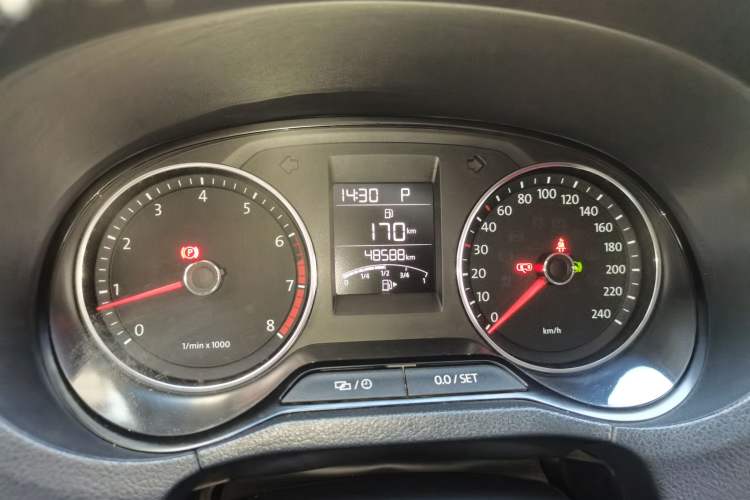 Used Volkswagen Polo 2016 1.6L Automatic Comfort Model Odometer Close Up