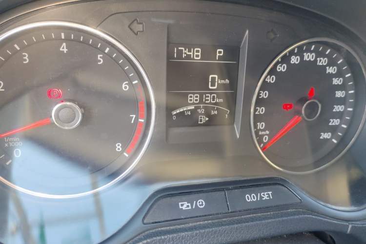 Used Volkswagen Polo 2016 1.6L Automatic Comfort Model Odometer Close Up
