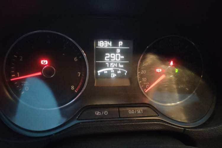 Used Volkswagen Polo 2016 1.6L Automatic Comfort Model Odometer Close Up
