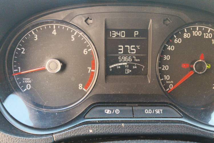 Used Volkswagen Polo 2016 1.4L Automatic Trendy Model Odometer Close Up