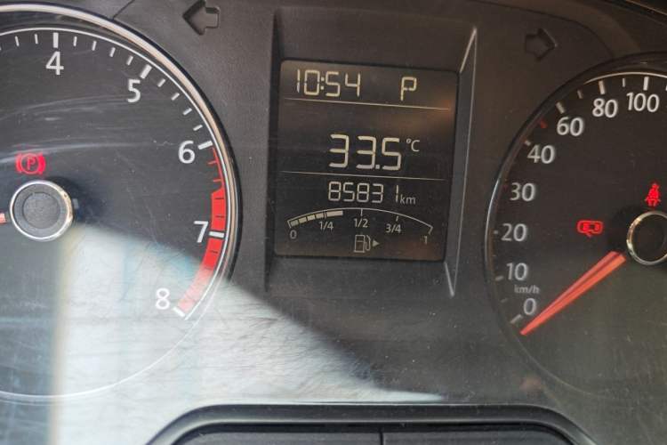 Used Volkswagen Polo 2016 1.4L Automatic Trendy Model Odometer Close Up