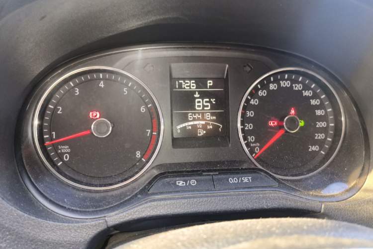 Used Volkswagen Polo 2016 1.6L Automatic Comfort Model Odometer Close Up