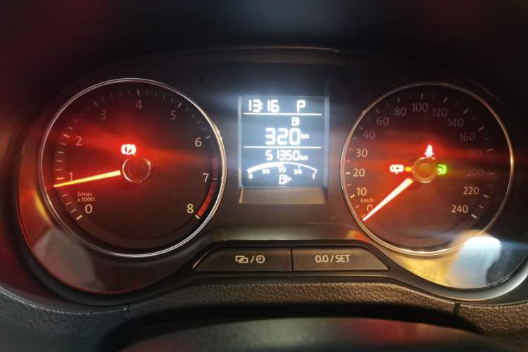 Used Volkswagen Polo 2016 1.6L Automatic Comfort Model Odometer Close Up