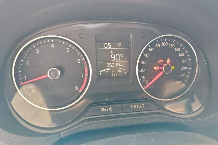 Used Volkswagen Polo 2016 1.6L Automatic Comfort Model Odometer Close Up