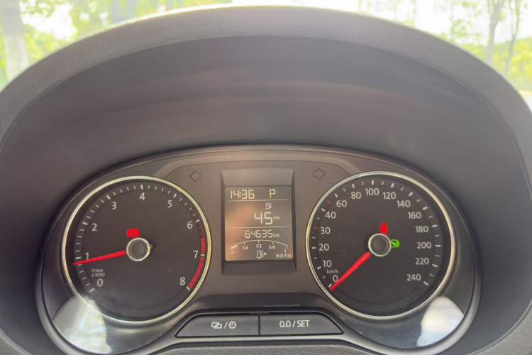 Used Volkswagen Polo 2016 1.6L Automatic Comfort Model Odometer Close Up