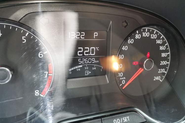 Used Volkswagen Polo 2016 1.4L Automatic Trendy Model Odometer Close Up