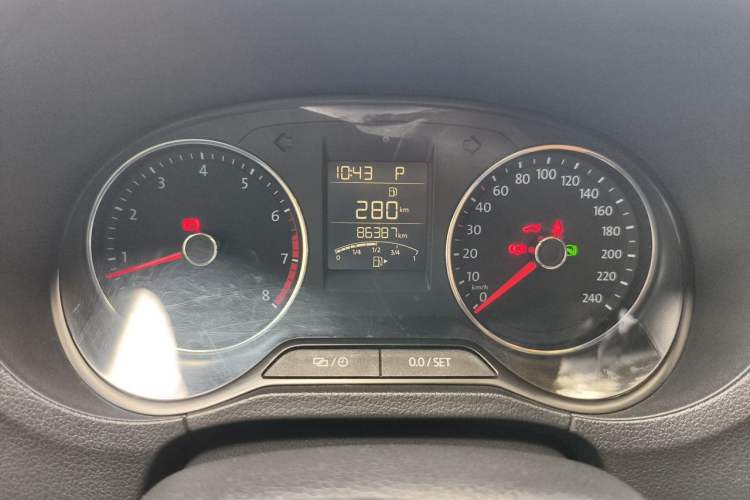 Used Volkswagen Polo 2016 1.6L Automatic Comfort Model Odometer Close Up