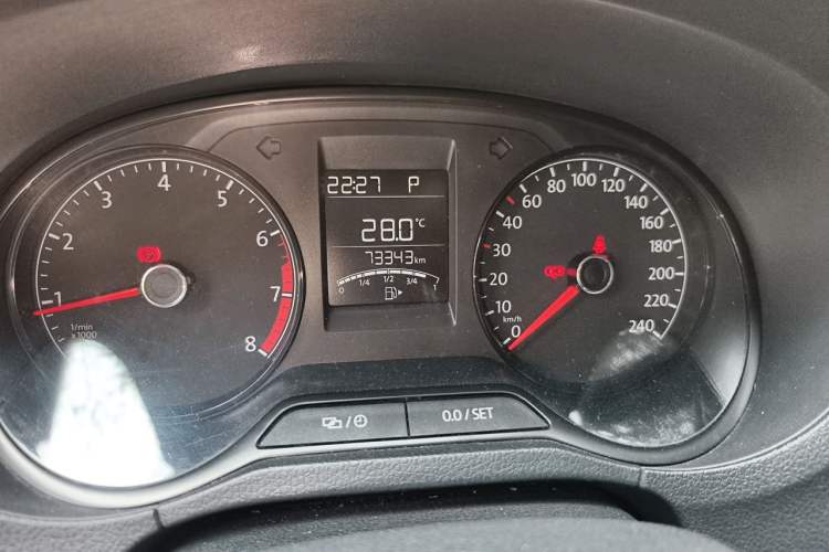 Used Volkswagen Polo 2016 1.4L Automatic Trendy Model Odometer Close Up