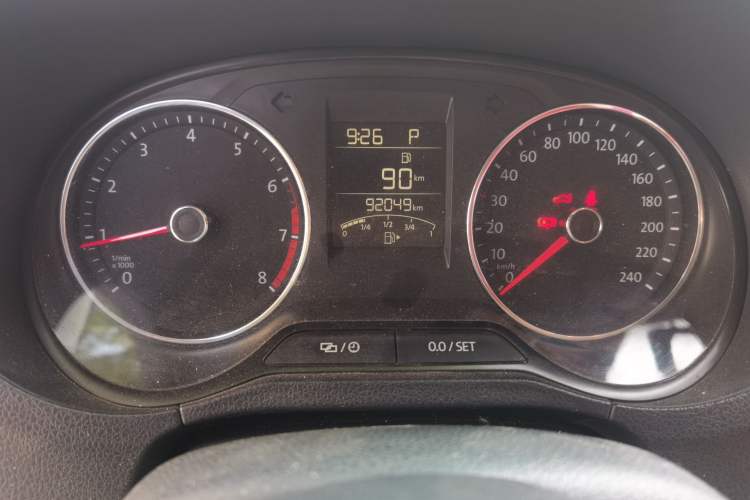 Used Volkswagen Polo 2016 1.6L Automatic Comfort Model Odometer Close Up
