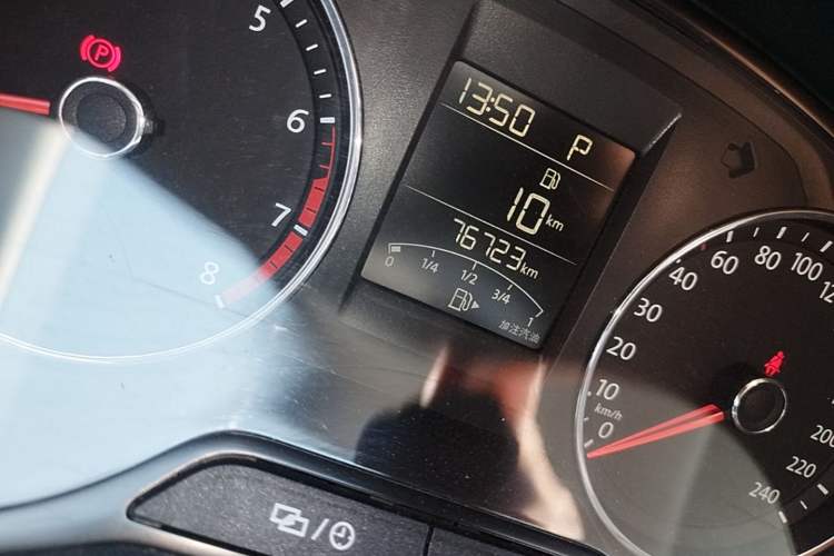 Used Volkswagen Polo 2016 1.6L Automatic Comfort Model Odometer Close Up