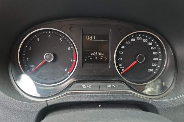 Used Volkswagen Polo 2016 1.6L Automatic Comfort Model Odometer Close Up