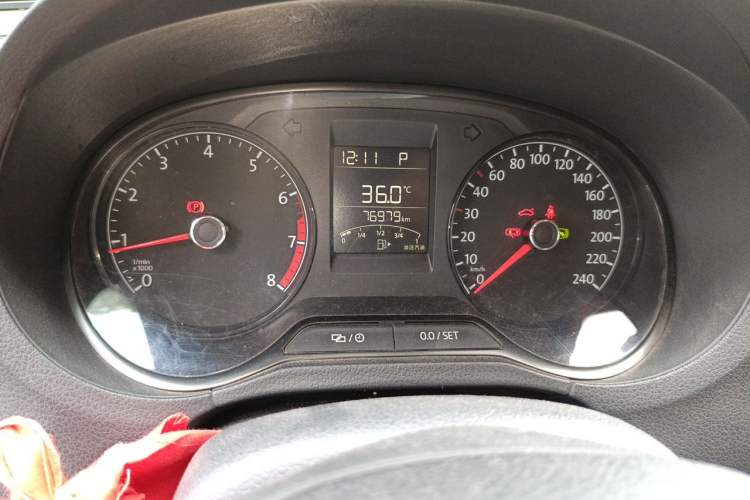 Used Volkswagen Polo 2016 1.4L Automatic Trendy Model Odometer Close Up