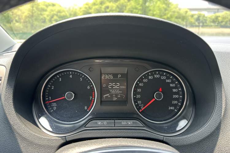 Used Volkswagen Polo 2016 1.6L Automatic Comfort Model Odometer Close Up