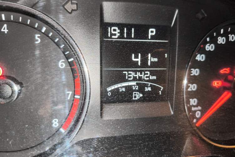 Used Volkswagen Polo 2016 1.6L Automatic Comfort Model Odometer Close Up