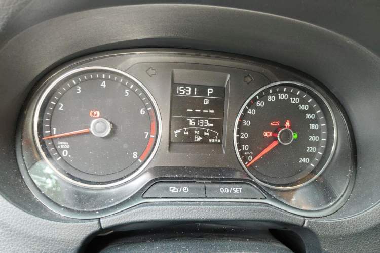 Used Volkswagen Polo 2016 1.6L Automatic Comfort Model Odometer Close Up