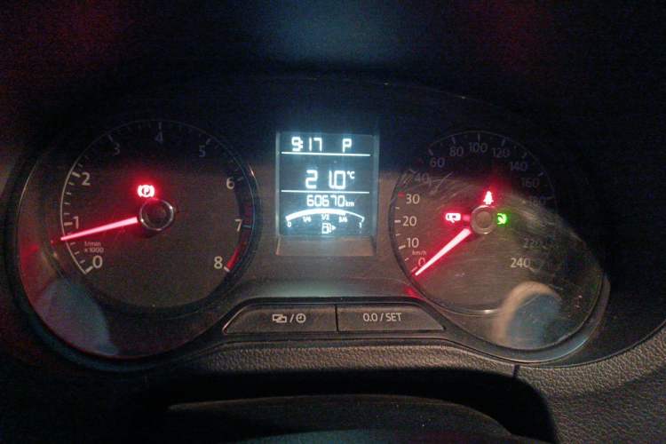 Used Volkswagen Polo 2016 1.4L Automatic Trendy Model Odometer Close Up