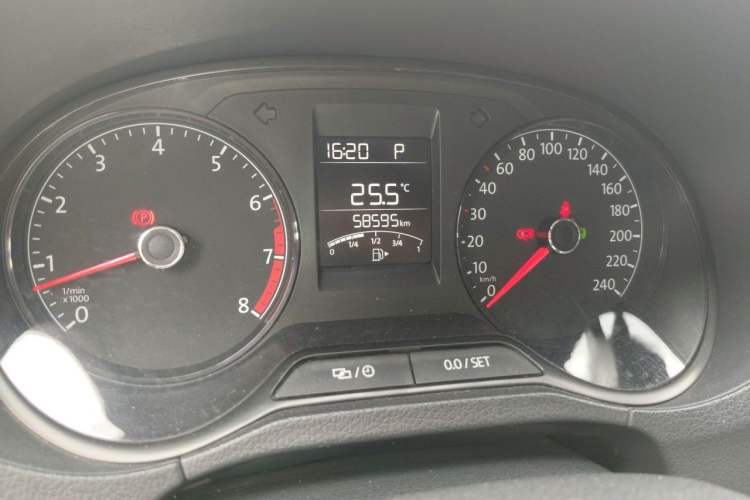 Used Volkswagen Polo 2016 1.4L Automatic Trendy Model Odometer Close Up