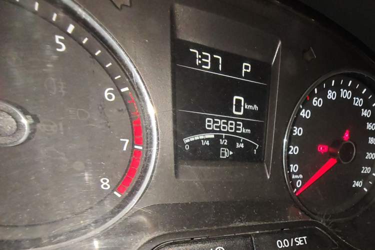 Used Volkswagen Polo 2016 1.6L Automatic Comfort Model Odometer Close Up