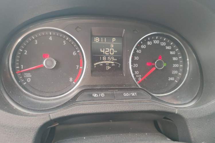 Used Volkswagen Polo 2016 1.6L Automatic Comfort Model Odometer Close Up