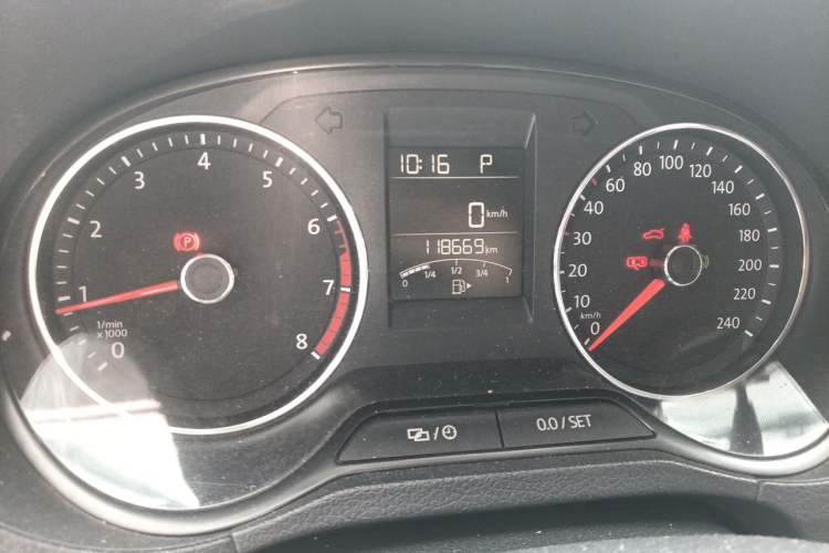 Used Volkswagen Polo 2016 1.6L Automatic Comfort Model Odometer Close Up