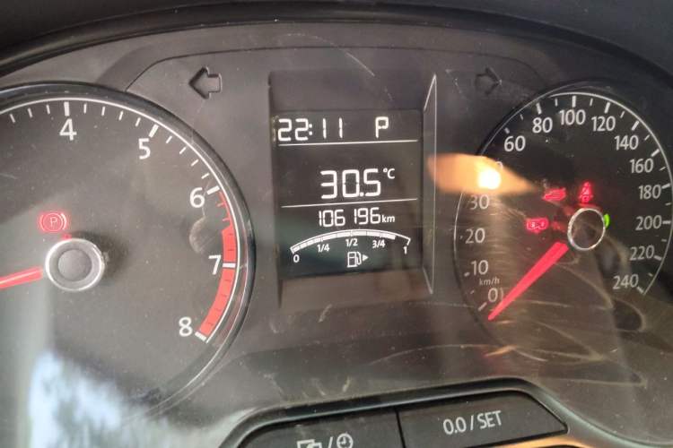 Used Volkswagen Polo 2016 1.4L Automatic Trendy Model Odometer Close Up