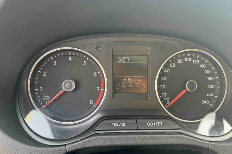 Used Volkswagen Polo 2016 1.6L Automatic Comfort Model Odometer Close Up