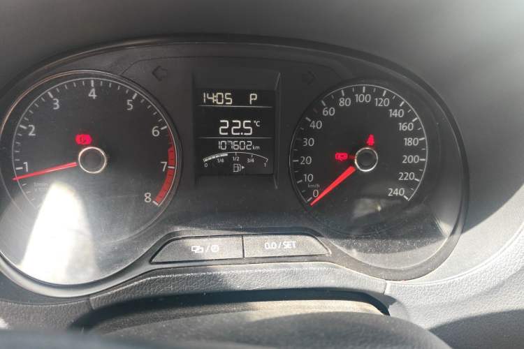 Used Volkswagen Polo 2016 1.4L Automatic Trendy Model Odometer Close Up