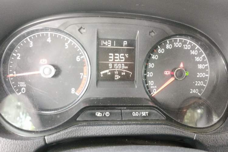 Used Volkswagen Polo 2016 1.4L Automatic Trendy Model Odometer Close Up