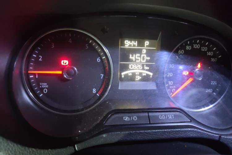 Used Volkswagen Polo 2016 1.6L Automatic Comfort Model Odometer Close Up