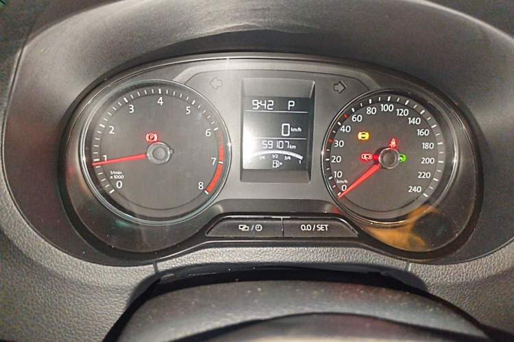 Used Volkswagen Polo 2016 1.6L Automatic Comfort Model Odometer Close Up