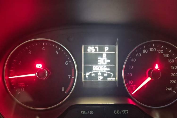 Used Volkswagen Polo 2016 1.6L Automatic Comfort Model Odometer Close Up