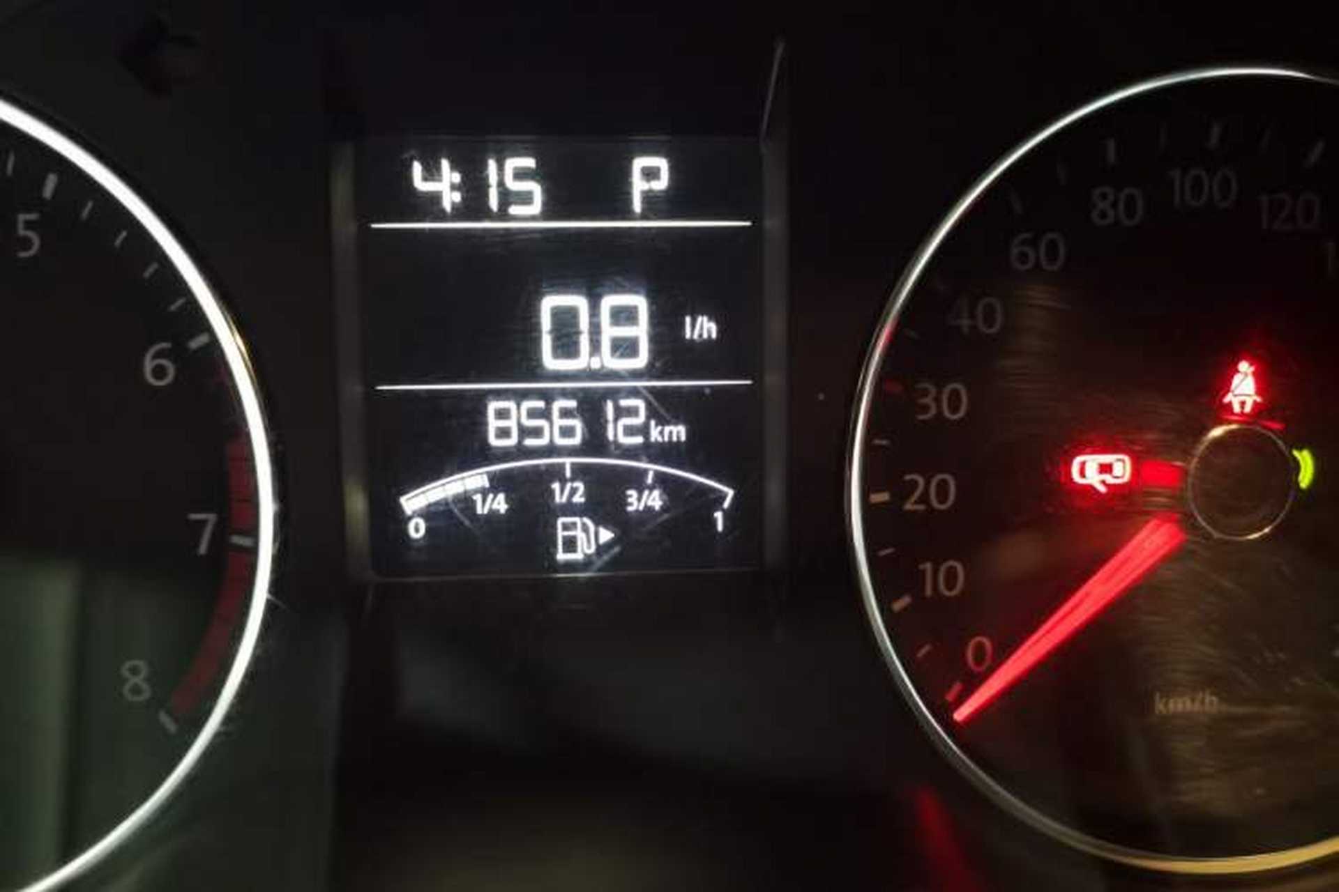 Used Volkswagen Polo 2016 1.6L Automatic Comfort Model Odometer Close Up