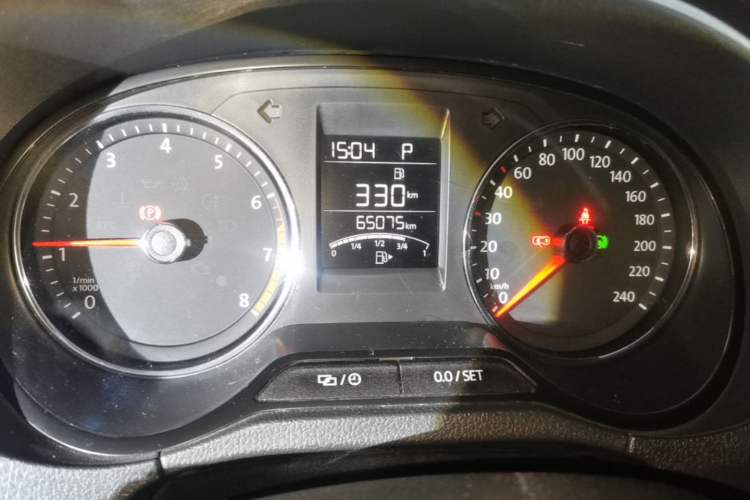 Used Volkswagen Polo 2016 1.6L Automatic Comfort Model Odometer Close Up