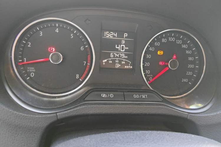 Used Volkswagen Polo 2016 1.6L Automatic Comfort Model Odometer Close Up