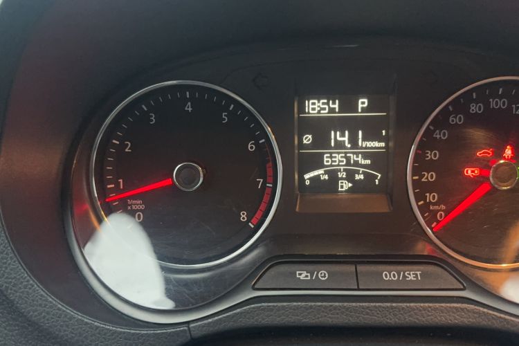 Used Volkswagen Polo 2016 1.6L Automatic Comfort Model Odometer Close Up