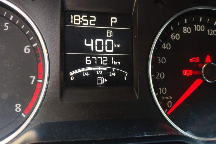 Used Volkswagen Polo 2016 1.6L Automatic Comfort Model Odometer Close Up