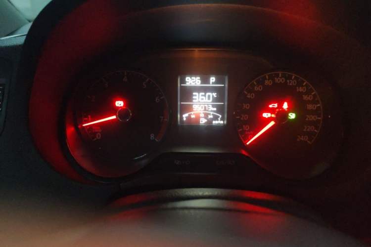 Used Volkswagen Polo 2016 1.4L Automatic Trendy Model Odometer Close Up