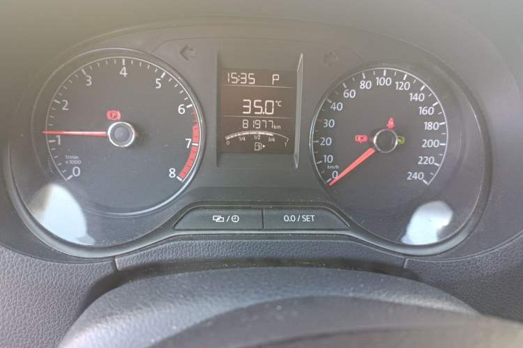 Used Volkswagen Polo 2016 1.4L Automatic Trendy Model Odometer Close Up