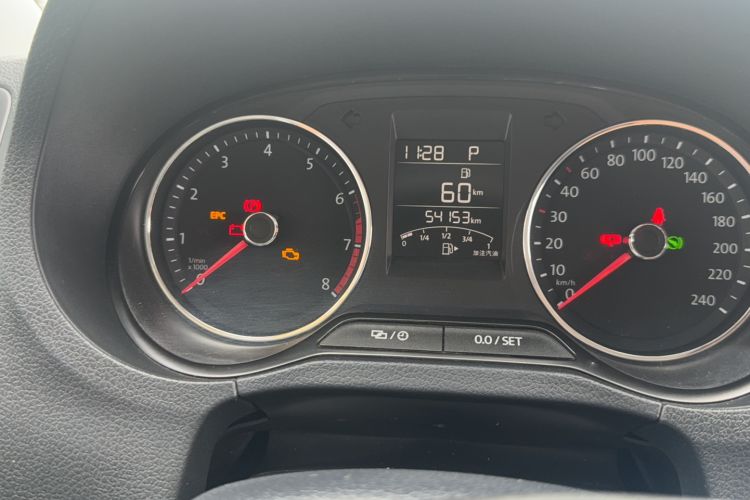 Used Volkswagen Polo 2016 1.6L Automatic Comfort Model Odometer Close Up