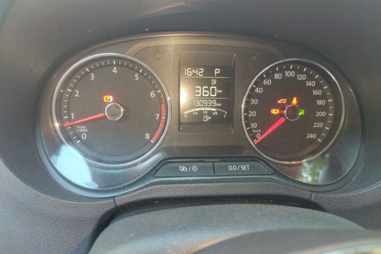 Used Volkswagen Polo 2016 1.6L Automatic Comfort Model Odometer Close Up