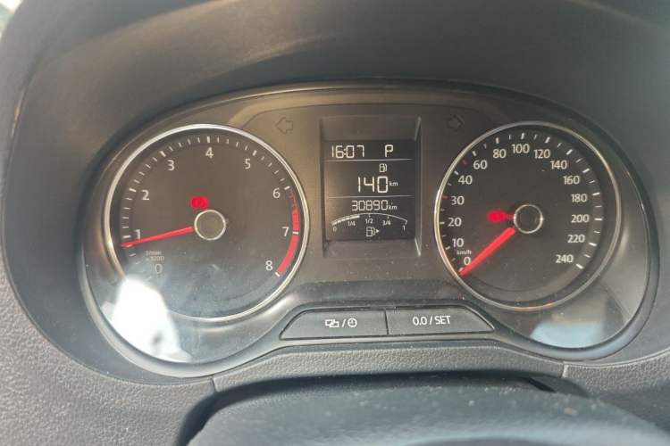 Used Volkswagen Polo 2016 1.6L Automatic Comfort Model Odometer Close Up
