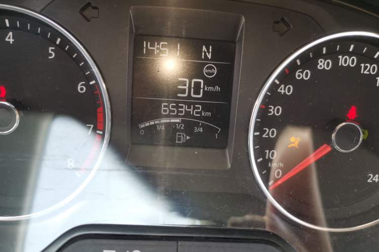Used Volkswagen Polo 2016 1.6L Automatic Comfort Model Odometer Close Up